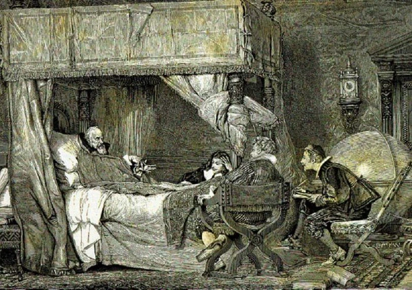 Galileo in Arcetri - incisione